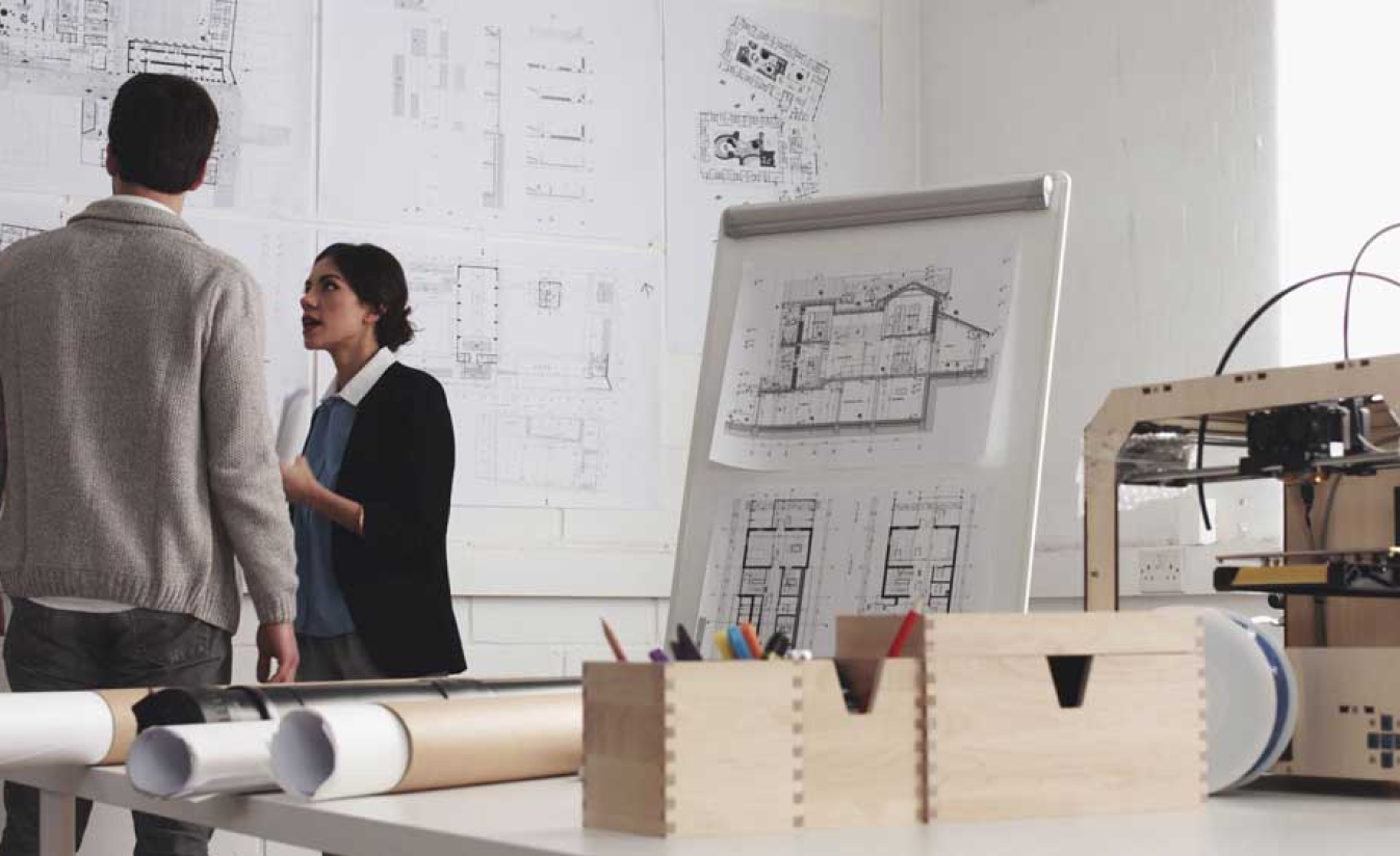 architecture studio with people